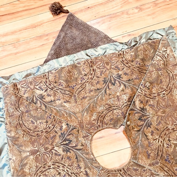 Villa Bacci new tags Christmas Tree Skirt rustic pins poms style holiday… - Picture 7 of 16